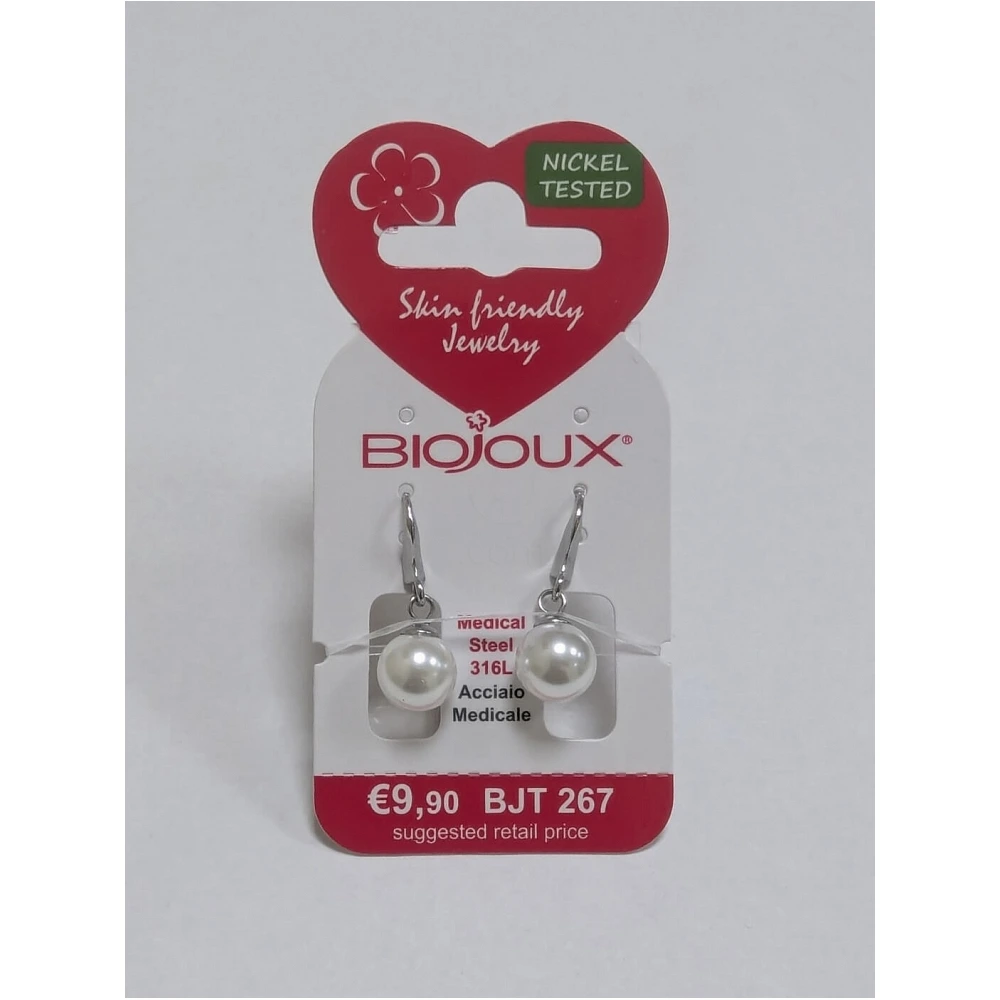 Biojoux, uhani iz kirurškega jekla - biserna kapljica - BJT267 (2 uhana)